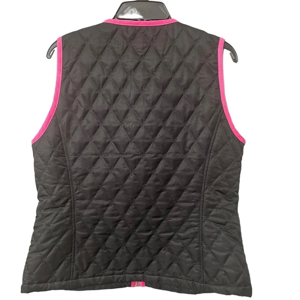 LILLY PULITZER Quilted VEST
Embriodered PALM TREES Black
Pink Size M - Picture 5 of 11